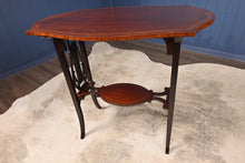 Load image into Gallery viewer, English Inlaid Mahogany Lyre Based Occasional Table c.1900