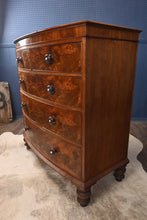 Load image into Gallery viewer, English Mahogany Bowfront Chest c.1890