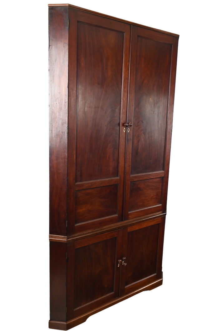 English Mahogany Corner Cabinet c.1850