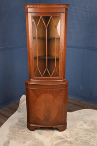 English Mahogany Corner Cabinet