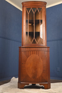 English Mahogany Corner Cabinet