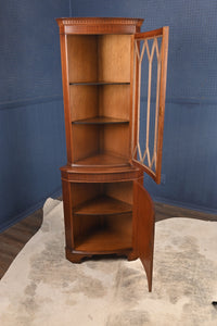 English Mahogany Corner Cabinet