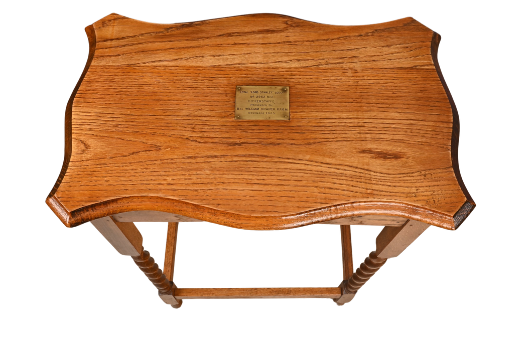 English Oak Occasional Table dated 1935