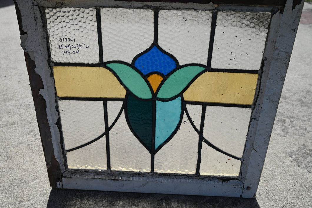 Antique English Stained Glass Window c.1910