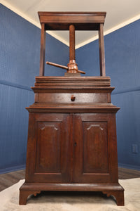 English Oak Bookpress Over Cupboard c.1830