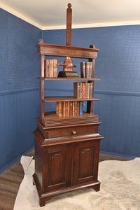 English Oak Bookpress Over Cupboard c.1830