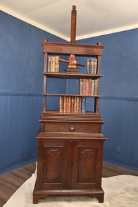 English Oak Bookpress Over Cupboard c.1830