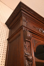 Load image into Gallery viewer, French Carved Oak Hunt Cabinet c.1870