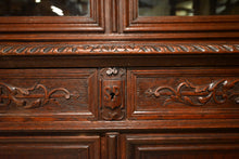 Load image into Gallery viewer, French Carved Oak Hunt Cabinet c.1870