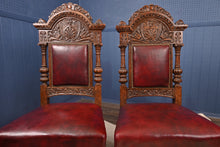 Load image into Gallery viewer, Pair of Handsome English Oak Side Chairs c.1890