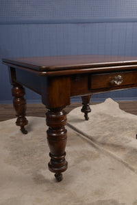 English Mahogany Drawleaf Table c.1900