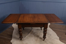 Load image into Gallery viewer, English Mahogany Drawleaf Table c.1900