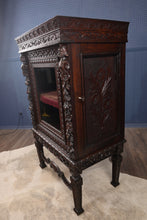 Load image into Gallery viewer, Handcarved English Vitrine Cabinet c.1860