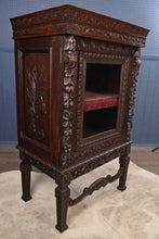 Load image into Gallery viewer, Handcarved English Vitrine Cabinet c.1860