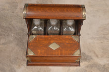 Load image into Gallery viewer, English Oak Tantalus dated 1884