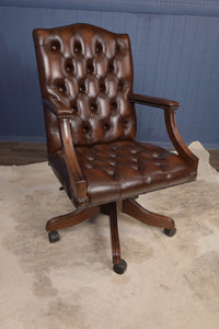 English Leather Desk Chair