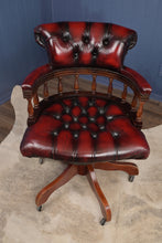 Load image into Gallery viewer, English Leather Desk Chair