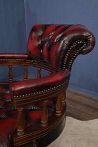 English Leather Desk Chair