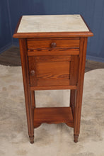 Load image into Gallery viewer, French Marble Top Pine Chevet c.1890