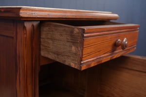 French Marble Top Pine Chevet c.1890