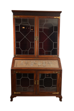 Load image into Gallery viewer, Superb Mahogany Bureau Bookcase c.1880