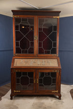 Load image into Gallery viewer, Superb Mahogany Bureau Bookcase c.1880