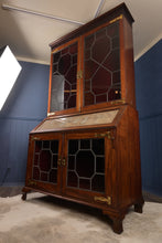 Load image into Gallery viewer, Superb Mahogany Bureau Bookcase c.1880