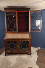 Load image into Gallery viewer, Superb Mahogany Bureau Bookcase c.1880