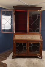 Load image into Gallery viewer, Superb Mahogany Bureau Bookcase c.1880