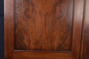 English Mahogany Inlaid Linen Press c.1900