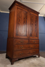 Load image into Gallery viewer, English Mahogany Inlaid Linen Press c.1900