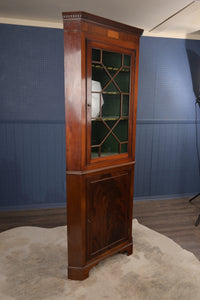 English Mahogany Corner Cabinet c.1830