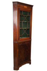 English Mahogany Corner Cabinet c.1830