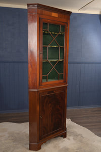 English Mahogany Corner Cabinet c.1830