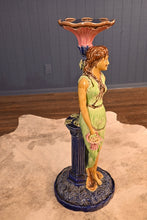 Load image into Gallery viewer, Art Nouveau Majolica Pedestal - The Barn Antiques