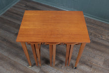 Load image into Gallery viewer, Beech Mid Century Nesting Tables by Poul Hundevad Czech 1960s