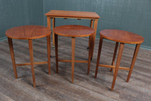Load image into Gallery viewer, Beech Mid Century Nesting Tables by Poul Hundevad Czech 1960s