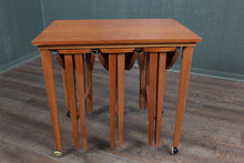 Load image into Gallery viewer, Beech Mid Century Nesting Tables by Poul Hundevad Czech 1960s