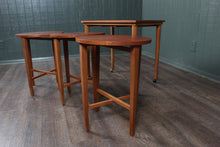 Load image into Gallery viewer, Beech Mid Century Nesting Tables by Poul Hundevad Czech 1960s