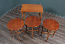 Load image into Gallery viewer, Beech Mid Century Nesting Tables by Poul Hundevad Czech 1960s