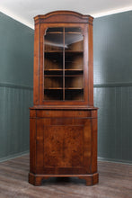 Load image into Gallery viewer, Burl Walnut Corner Cabinet c.1940