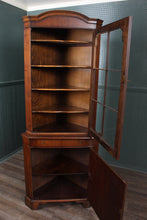 Load image into Gallery viewer, Burl Walnut Corner Cabinet c.1940
