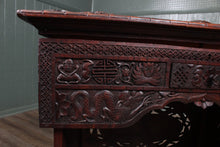 Load image into Gallery viewer, Carved Burmese Campaign Desk c.1940