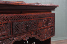 Load image into Gallery viewer, Carved Burmese Campaign Desk c.1940