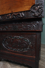 Load image into Gallery viewer, Carved Burmese Campaign Desk c.1940
