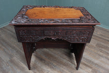 Load image into Gallery viewer, Carved Burmese Campaign Desk c.1940