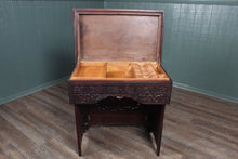 Load image into Gallery viewer, Carved Burmese Campaign Desk c.1940