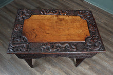 Load image into Gallery viewer, Carved Burmese Campaign Desk c.1940