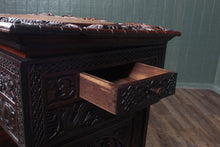 Load image into Gallery viewer, Carved Burmese Campaign Desk c.1940