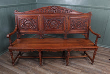 Load image into Gallery viewer, Carved French Walnut Bench c.1880